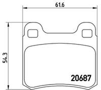 Brake Pad Set, disc brake for MERCEDES-BENZ:190,W201,190 Sedan 0004200120