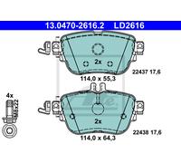 Brake pads 13.0470-2616.2 ATE for MERCEDES-BENZ E-CLASS E-CLASS T-Model CLS