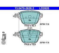 ATE 13.0470-2626.2 Brake pad set