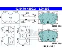 ATE 13.0470-4892.2 Brake pad set