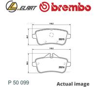 MERCEDES-BENZ M-CLASS Brembo Brake Pads Rear 2011-