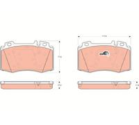TRW GDB1454 Brake pad set