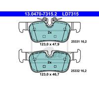 Brake pads 13.0470-7315.2 ATE for BMW MINI