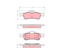 Brake pads GDB1477 TRW for MINI MINI MINI Convertible