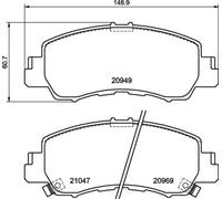New Brake Pad Set, disc brake for MITSUBISHI MITSUBISHI (GAC):ECLIPSE CROSS