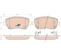 TRW GDB3546 Brake pad set