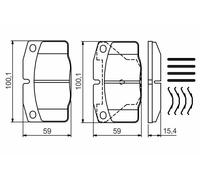 ✅Fits BOSCH UKADY HAMULCOWE 0 986 469 390 BRAKE LINING ⭐UK Seller⭐