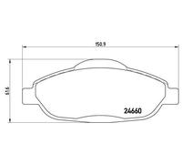 BREMBO P 61 101X Brake pad set