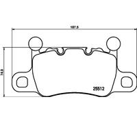 Brake Pads Set Rear P65038 Brembo 971698451B 971698451J 971698451P 98135294880
