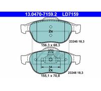Brake pads 13.0470-7159.2 ATE for RENAULT VEL SATIS LAGUNA II ESPACE Mk IV