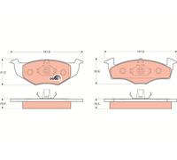 TRW GDB1218 Brake pad set