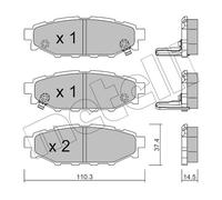 Brake Pad Set, disc brake for SUBARU:XV,CROSSTREK 26696-FJ000