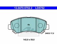 Brake pads 13.0470-5752.2 ATE for NISSAN SUZUKI