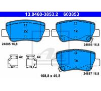 DISC BRAKE PADS SET FOR TOYOTA AVENSIS SALOON T27 1AD FTV 1ZR FAE 1WW ATE