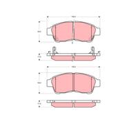 TRW GDB3300 Brake pad set