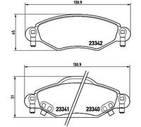 Brake pads P 83 053 BREMBO for TOYOTA YARIS/VITZ