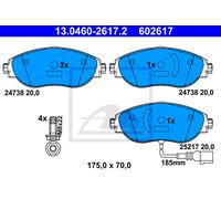 Brake Pad Set, disc brake for VW SKODA SEAT CUPRA AUDI:JETTA VII SportWagon,