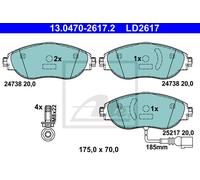 Brake Pad Set, disc brake for VW SKODA SEAT CUPRA AUDI:JETTA VII SportWagon,