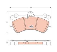 TRW Brake Pads GDB1720 for VW Touareg - Fits 7L0698151/7L6698151/7L0698151F