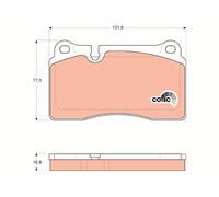 Brake pads GDB1670 TRW for VW SEAT