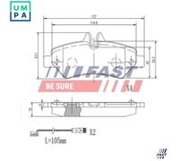 BRAKE PAD SET DISC BRAKE FT29020 FOR MERCEDES-BENZ SPRINTER/35-t/Van/Bus 2.1L
