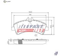 Brake Pads FAST FT29023 for MERCEDES-BENZ VW
