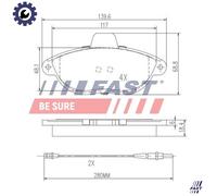 BRAKE PAD SET DISC BRAKE FT29067 FOR PEUGEOT EXPERT/Platform/Chassis/Van 806