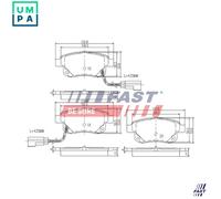BRAKE PAD SET DISC BRAKE FT29523 FOR FORD TRANSIT/Van/Platform/Chassis/Bus 2.4L
