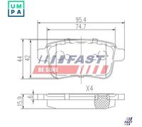 New Brake Pad Set, disc brake for MERCEDES-BENZ RENAULT:415,W415,KANGOO