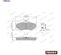 FERODO FVR517 Brake pad set