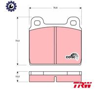 TRW GDB100 Brake pad set