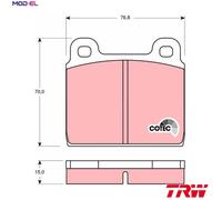 BRAKE PAD SET DISC BRAKE GDB100 FOR VW TRANSPORTER/Mk/II/Platform/Chassis/T2/