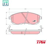 TRW GDB1003 Brake pad set