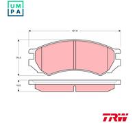 TRW GDB1005 Brake pad set
