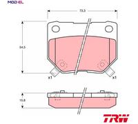 TRW Brake Pad Set GDB1007 - Nissan 300ZX / Fairlady Z Disc Brake 44060-43P85/44060-06P90