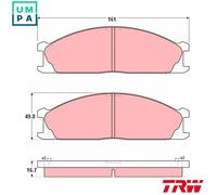TRW GDB1017 Brake pad set