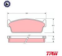 TRW GDB1021 Brake pad set