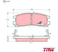 TRW GDB1023 Brake pad set