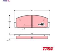 TRW GDB1027 Brake pad set