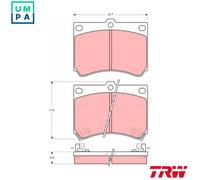 BRAKE PAD SET DISC BRAKE GDB1029 FOR FORD AUSTRALIA FORD ASIA & OCEANIA 1.8L