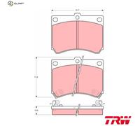 TRW Brake Pad Set GDB1029 - Disc Brake - for Ford Australia/Asia & Oceania 1.8L