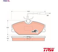 TRW GDB1030 Brake pad set