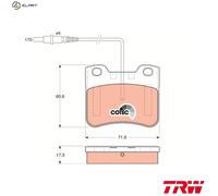 TRW GDB1031 Brake pad set