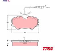 TRW GDB1039 Brake pad set