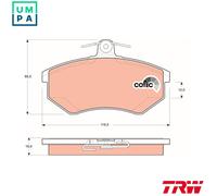 TRW GDB1048 Brake pad set