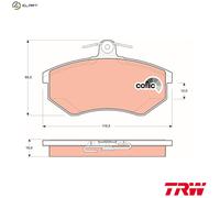 TRW GDB1048 Brake pad set
