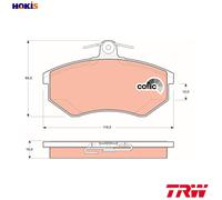 TRW GDB1048 Brake pad set