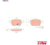 TRW GDB1049 Front Brake Pads For Audi 100 Avant (C4) 08.1991 2.0 74kW 100cv ATE