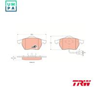 TRW GDB1049 Brake pad set