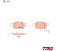 TRW GDB1049 Brake pad set